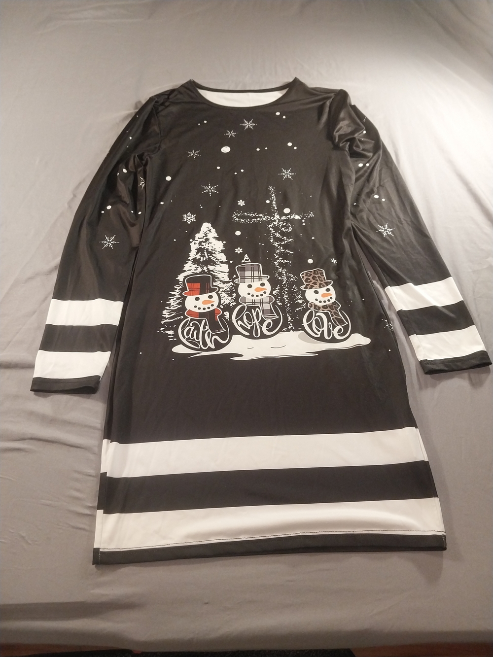Black & White Snowman Holiday Dress #318